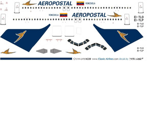 1/500 Scale Decal Aeropostal A-320