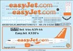 1/144 Scale Decal EasyJet A-320