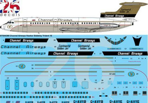 1/144 Scale Decal Channel Airways Trident 1E
