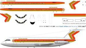 1/144 Scale Decal Mohawk BAC111-200