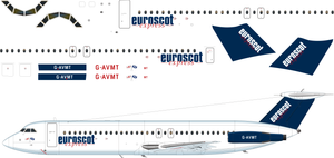 1/144 Scale Decal Euroscot Express BAC-111