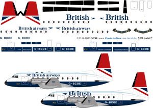 1/144 Scale Decal British Airways HS-748
