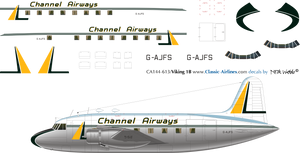 1/144 Scale Decal Channel Airways Viking 1B
