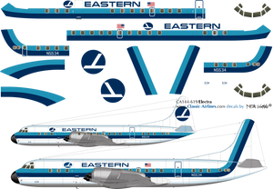 1/144 Scale Decal Easern Airllines Electra