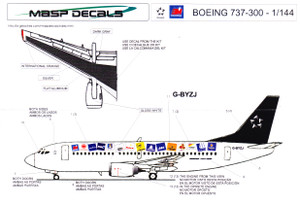 1/144 Scale Decal British Midland 737-300 Star Alliance