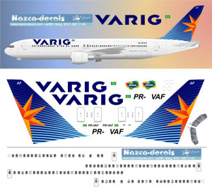 1/144 Scale Decal Varig 767-300