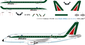 1/200 Scale Decal Alitalia Express  E170