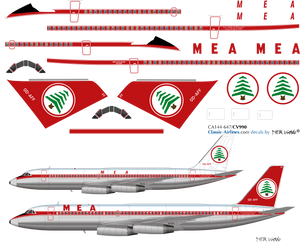 1/144 Scale Decal MEA CV-990