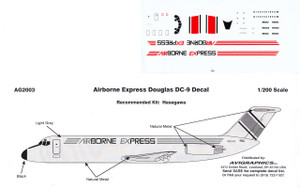 1/200 Scale Decal Airborne Express DC9-30