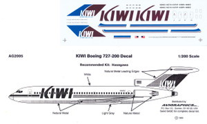1/200 Scale Decal KIWI 727-200