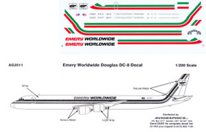 1/200 Scale Decal Emery Worldwide DC-8