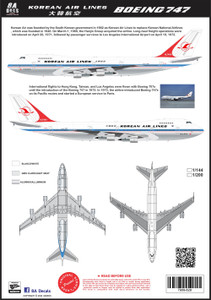 1/144 Scale Decal Korean Airlines 747-200
