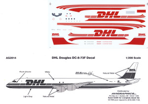 1/200 Scale Decal DHL DC-8
