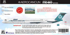 1/144 Scale Decal Aerocancun / Dinar MD-80