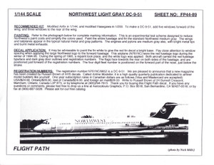 1/144 Scale Decal Northwest DC9-51