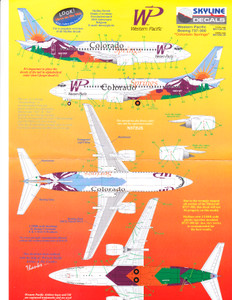 1/200 Scale Decal Western Pacific 737-300 Colorado Springs