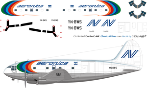 1/144 Scale Decal Aeronica C-46F