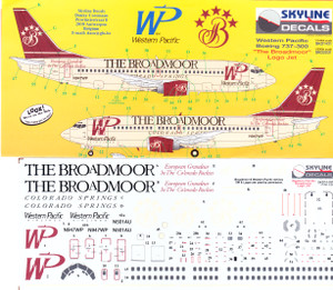 1/144 Scale Decal Western Pacific 737-300 The Broadmoor