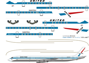 1/144 Scale Decal United DC8-61 Friendship