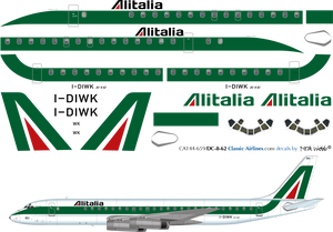 1/144 Scale Decal Alitalia DC8-62