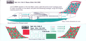 1/144 Scale Decal Manx BAe146-200