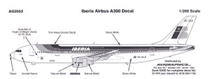 1/200 Scale Decal Iberia A-300
