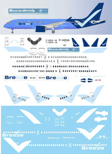 1/144 Scale Decal Breeze Airways A-220