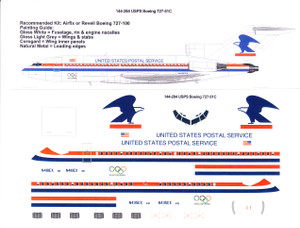1/144 Scale Decal USPS 727-100