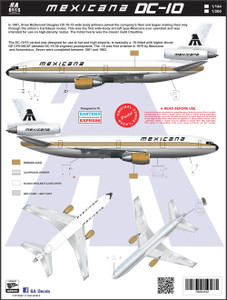 1/144 Scale Decal Mexicana DC-10