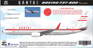 1/144 Scale Decal Qantas 737-800 RED ROO