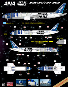 1/200 Scale Decal ANA 787-9 R2D2 Starwars Logojet