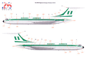 1/144 Scale Decal Nigeria Airways VC-10