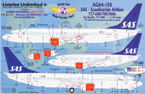 1/144 Scale Decal SAS - Scandinavian Airlines 737-600 / 700 / 800