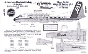 Decals By Aircraft - YS-11 - Page 1 - JoyDecals.com