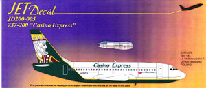 1/200 Scale Decal Casino Express 737-200 KING