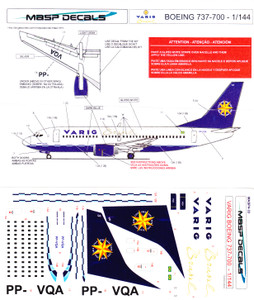1/144 Scale Decal Varig Brasil 737-700