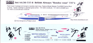 1/200 Scale Decal British Airways 737-200 / 300 / 400 Rendez Vous
