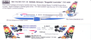 1/200 Scale Decal British Airways 737-400 Kogutki Lowickie