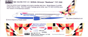 1/200 Scale Decal British Airways 737-300 Bauhaus