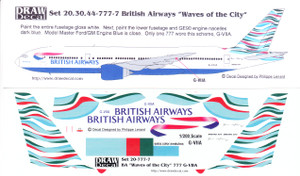 1/200 Scale Decal British Airways 777 Waves of the City