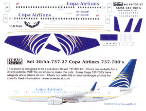 1/144 Scale Decal Copa Airlines 737-700