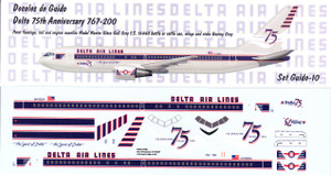 1/144 Scale Decal Delta 767-200 75th Anniversary