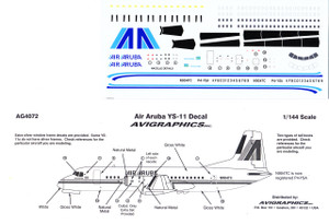 1/144 Scale Decal Mid Pacific YS-11