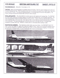 1/72 Scale Decal British Airtours 707