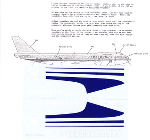 1/200 Scale Decal Northwest Airlines 747