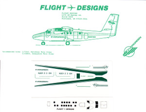 1/144 Scale Decal Evergreen International DHC-6 Twin Otter