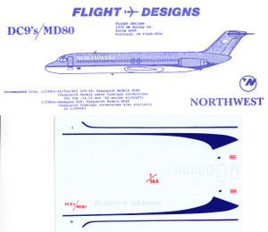 1/144 Scale Decal Northwest DC9-30 / MD-80