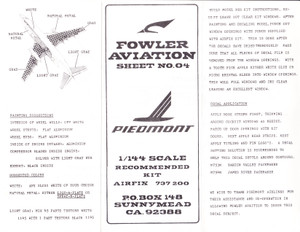 1/144 Scale Decal Piedmont 737-200