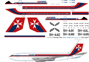 1/144 Scale Decal Air Malta 720B