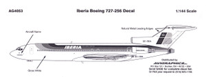 1/144 Scale Decal Iberia 727-200